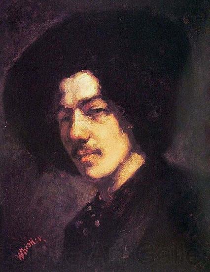 James Abbott Mcneill Whistler Portrait of Whistler with Hat Norge oil painting art